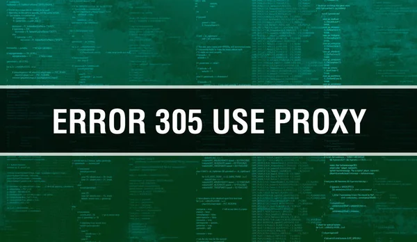 Fehler 305 Proxy mit digitalem Java-Codetext verwenden. Fehler 305 Verwenden — Stockfoto